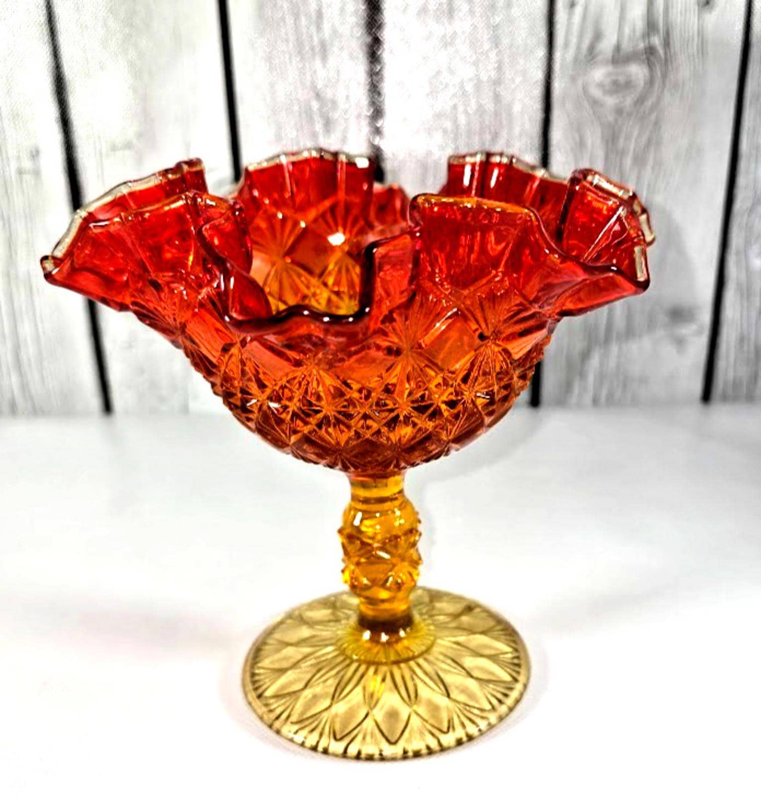 FENTON OLD サムプリント&アンベリーナカレーガラス フリルエッジ 1937 Reed and Barton Set Silver Plated Pattern 3765 Sugar