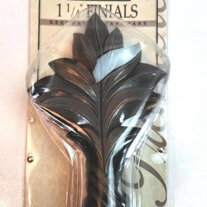 Cambria Premier Curtain Rod Finials Pair Decorative Window Hardware 1.25 in New