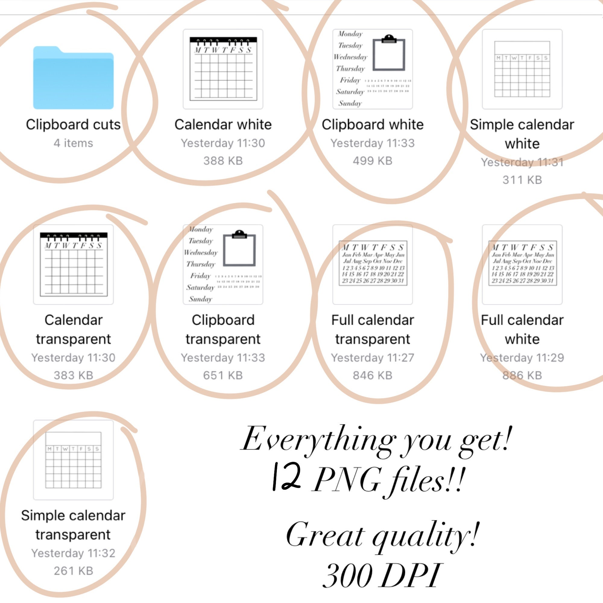 Printable and Digital date stickers mini calendars and date | Etsy