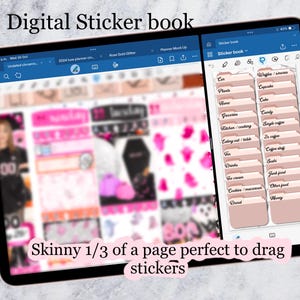 Digital Sticker book perfect to organize character, script and icon stickers. For memory or functional planning