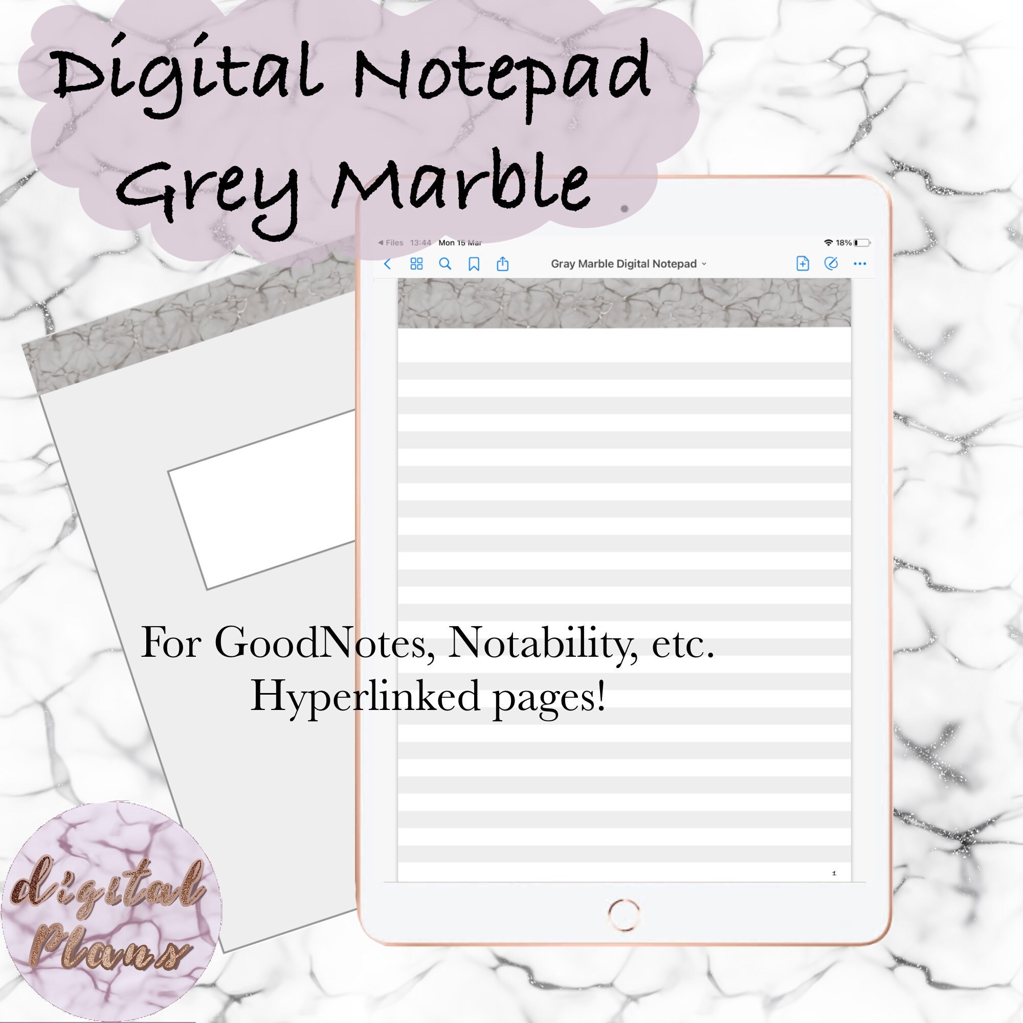 Digital Notepad for GoodNotes Notability ZoomNotes and more. Etsy