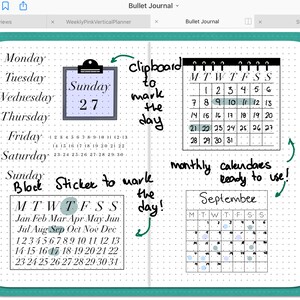 Printable and Digital Date Stickers Mini Calendars and Date Stamps ...