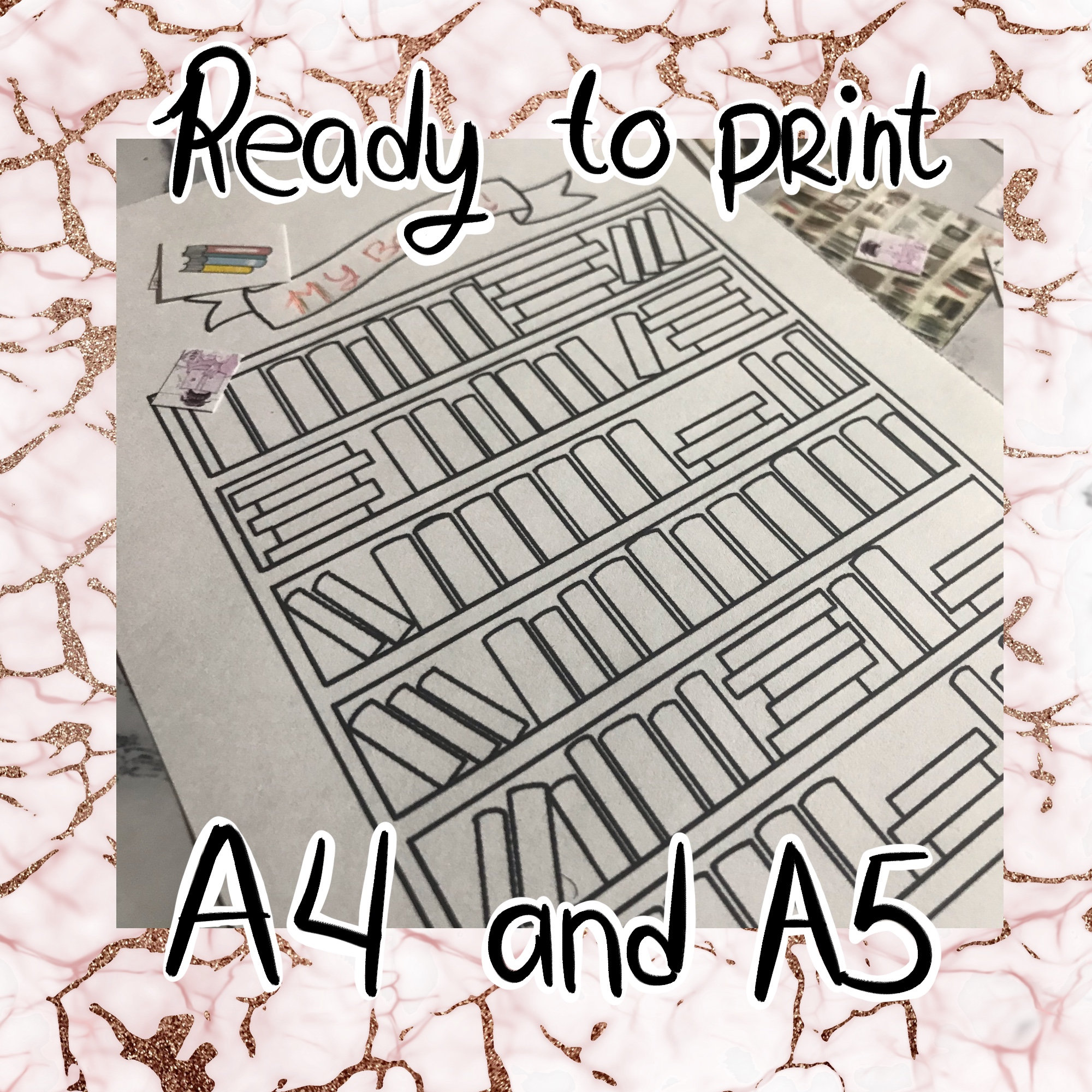 Bookshelf Reading Tracker Printable TBR Tracker Shelf - Etsy Australia