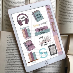 Digital Reading Stickers for Planners | Book Tracker Sticker Perfect for Digital Reading Journal.