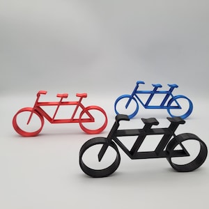 Tandem Bicycle Minimalist Art Piece | Bike Statue Decoration | Simple Line Style Home Decor | Gift for Biker or Cyclist! | Shelf Table Desk