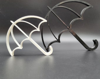 Umbrella Minimalist Design Art Piece | Desk Top Statue Decoration | Simple Line Drawing Style Home Decor | Silhouette Shadow