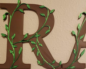 Forest Ivy Vine Letters | Woodland Nature Nursery Decor | Custom Plant Decoration | Home Decor | Wall Sign |  Alphabet | Layered Letters