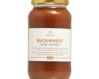 Earthbreath Buckwheat Honey - 400g - 1.4kg - 900g - 2x900g - Pure Raw Natural Unprocessed Unpasteurized - From Single Apiary - Never Blended