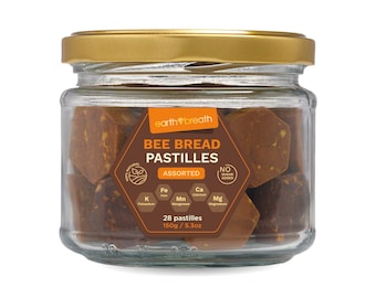 Earthbreath Bee Bread Pastilles Assorted - 150g - 300g - Pure, Natural Perga / Ambrosia Candies - Contains no Artificial additives