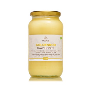 Earthbreath Goldenrod Organic Raw Honey - Bulk 400g-1800g - Pure Unpasteurized Unfiltered - Natural Sweetener - From Single Apiary