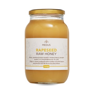 Earthbreath Rapeseed Raw Honey - 400g - 1.4kg - Pure Natural Unpasteurized Unprocessed - Free From Any Artificial Additives - Never Blended