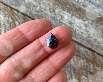 Iolite Teardrop- Tiny Trinket Mini Pendant - Drop Stone Necklace - Solitaire Pendant - Stone Gemstone Jewelry