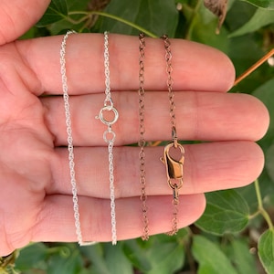 Add On Silver or Copper Necklace Chain - 18” Delicate Fine Metal