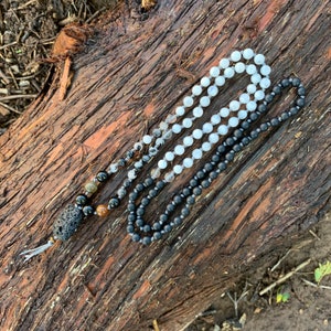 Gemstone Diffuser - Mala - Prayer Beads - Meditation - Mindfulness - Beaded Jewelry - Natural Stone Mala Bead Necklace
