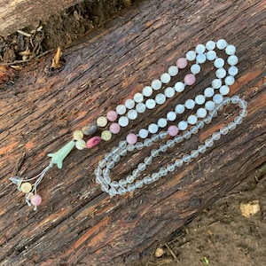 Gemstone Mala - Prayer Beads - Meditation - Mindfulness - Beaded Jewelry - Natural Stone Mala Bead Necklace