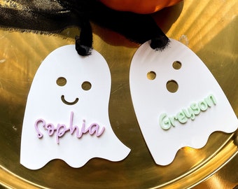 Personalized Halloween Ghost Name Tag, Boo Basket Tag