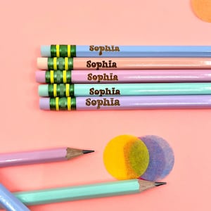 Custom Engraved Pastel Pencils: Personalized Ticonderoga #2, Back to School Gift