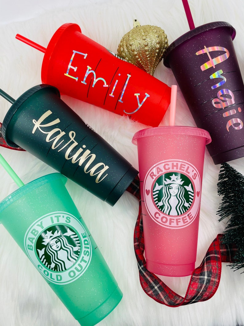 Starbucks Holiday Cups 2021 Glitter Starbucks Cups Iced Etsy