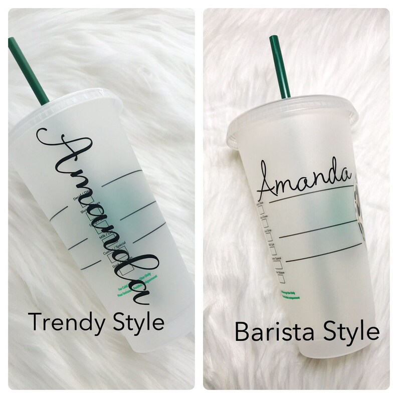 Personalized Starbucks Cup Palm Trees Etsy