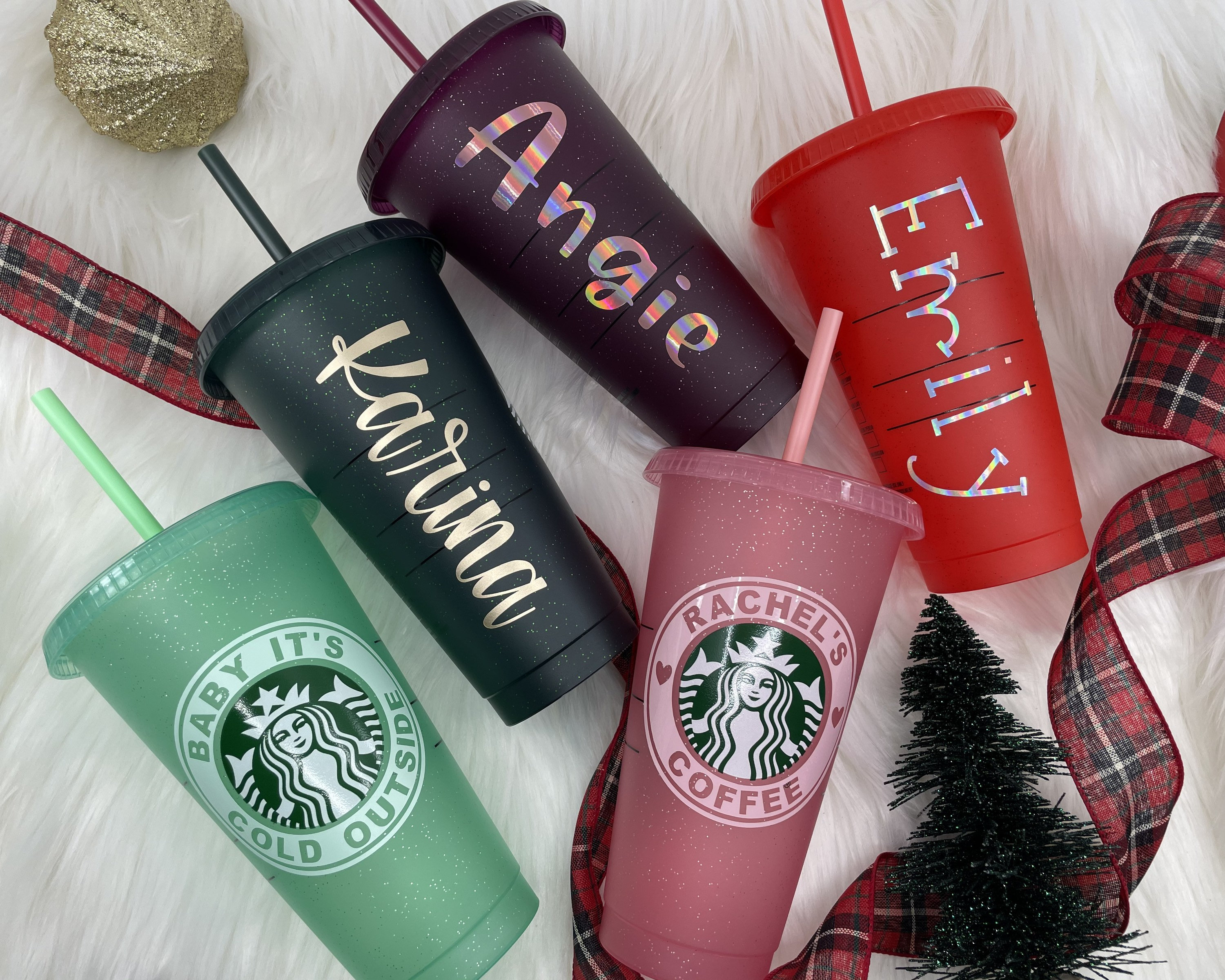 Starbucks Holiday Cups 2020 Glitter Starbucks Cups Iced Etsy
