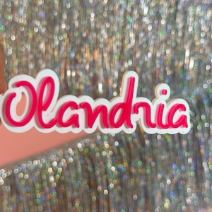 Love Island Inspired Acrylic Name Tag Charm: Reality TV Gift