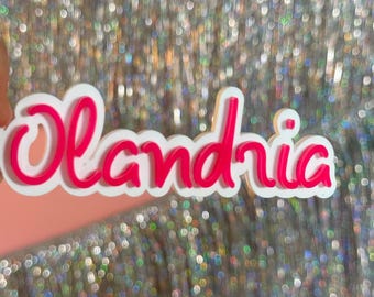 Love Island Inspired Acrylic Name Tag Charm: Reality TV Gift