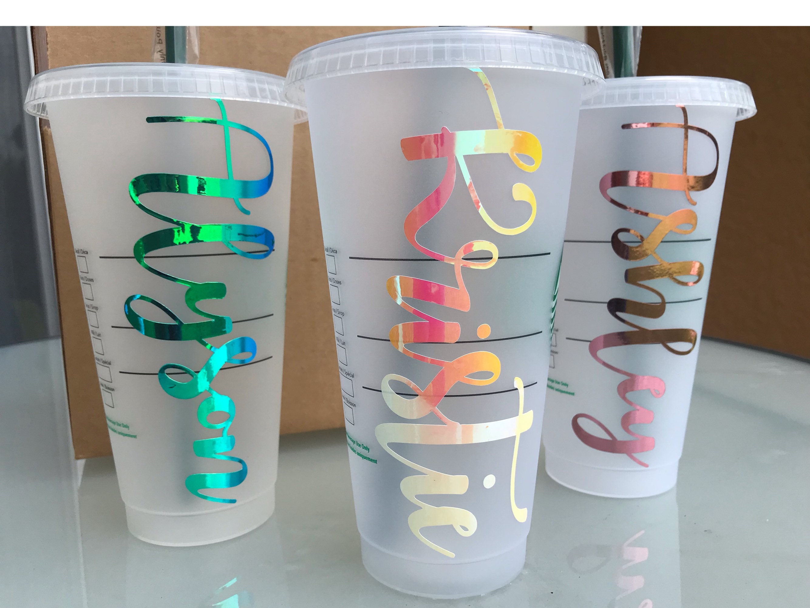Customized Designed Pink Flamingos Starbucks Venti Tumbler Cold Cup