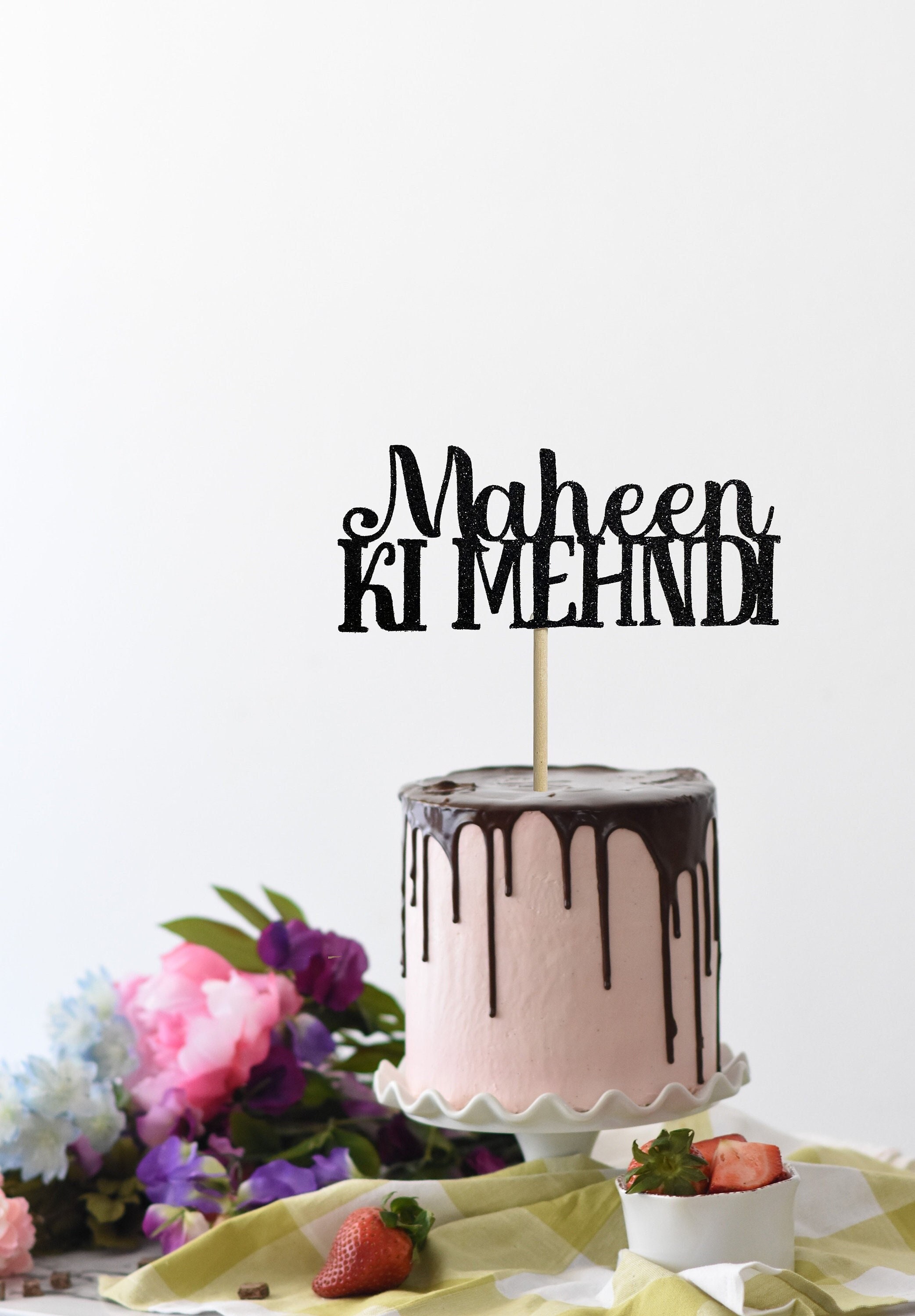 Custom Name Mehndi Cake Topper, Mehndi Cake Topper, Custom Desi Decor, Mehndi Decor, Desi Engagement, Dulhan, Shaadi Decor, Pakistani Decor