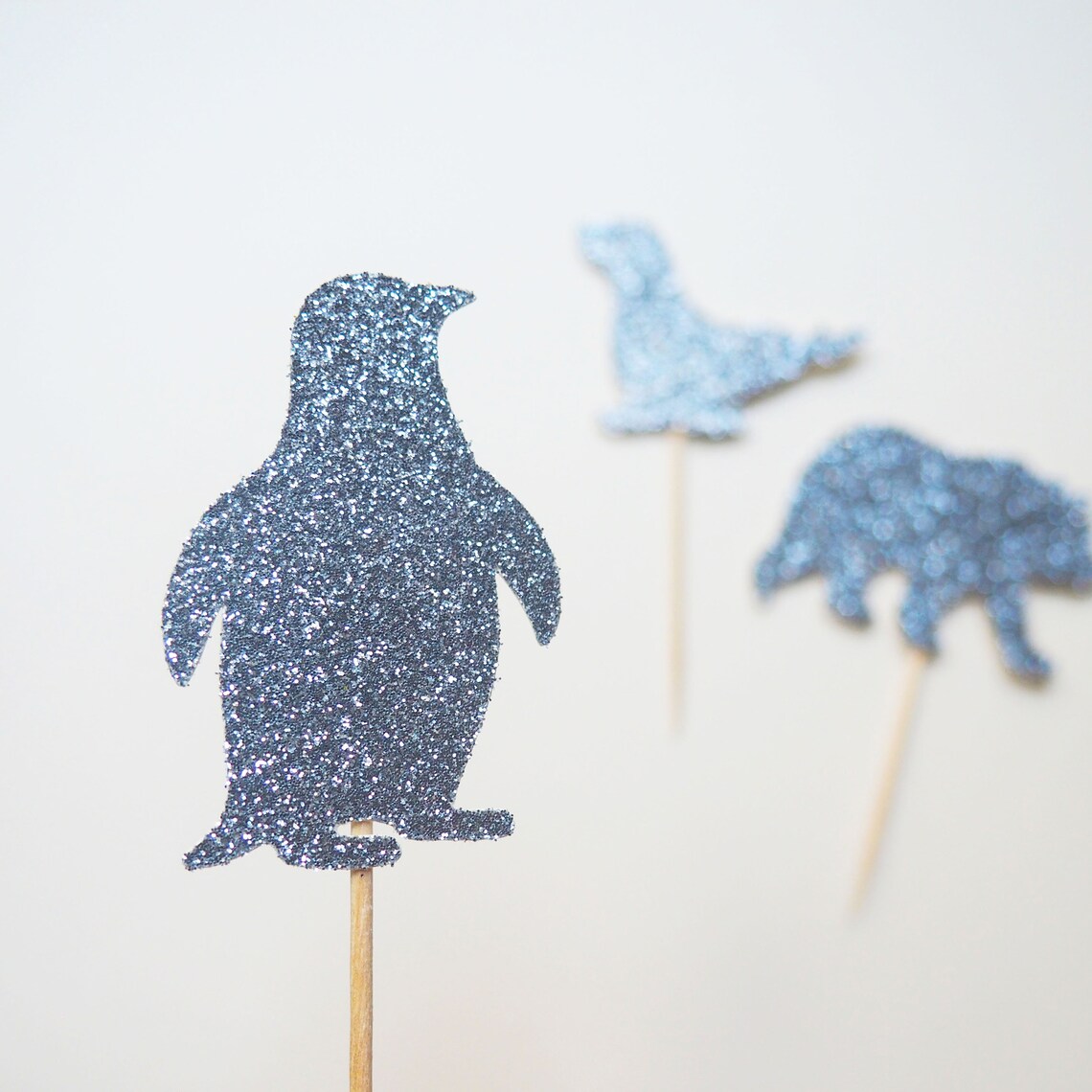 Arctic Animals Cupcake Topper Set Arctic Animal Toppers Etsy