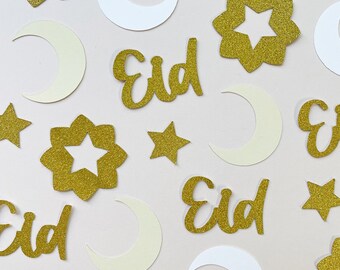 Eid Confetti, Eid Decor, Eid Table Decor, Eid Party Decor, Moon and Star Confetti, Islamic Holiday / Party Confetti