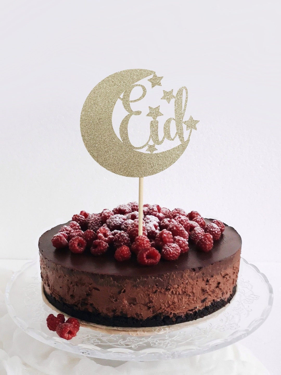 Eid Decoration Cake Topper, Eid Mubarak Decor, Moon & Stars Cake Topper