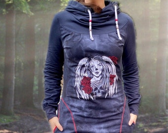 PDF Patroon Dames Hoodie De Alpha Gr. 34-50 met Naai instructies
