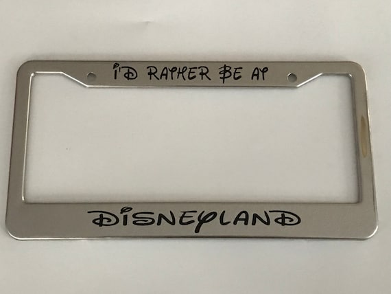 If I Get Ticket I Hope Its to Disney World Black plastic License Plate Frame