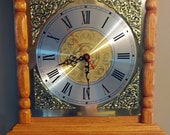 Handcrafted Oak Chiming Wall Clock (Signed)