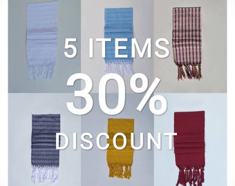 5 Mexican Cotton Rebozo Scarves (2 meters): Doula Childbirth Rebozo Set