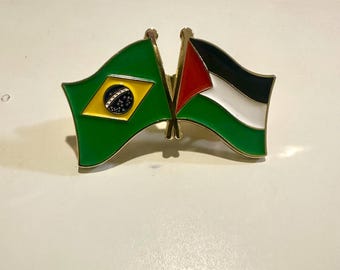 Vlaggen van Palestina en Brazilië