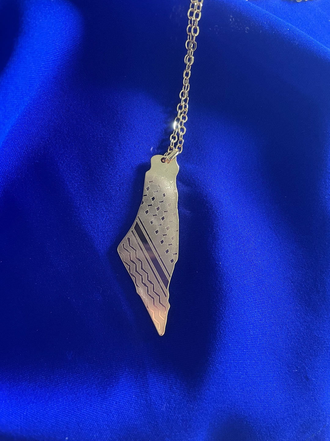 Palestine Map Necklace Etsy