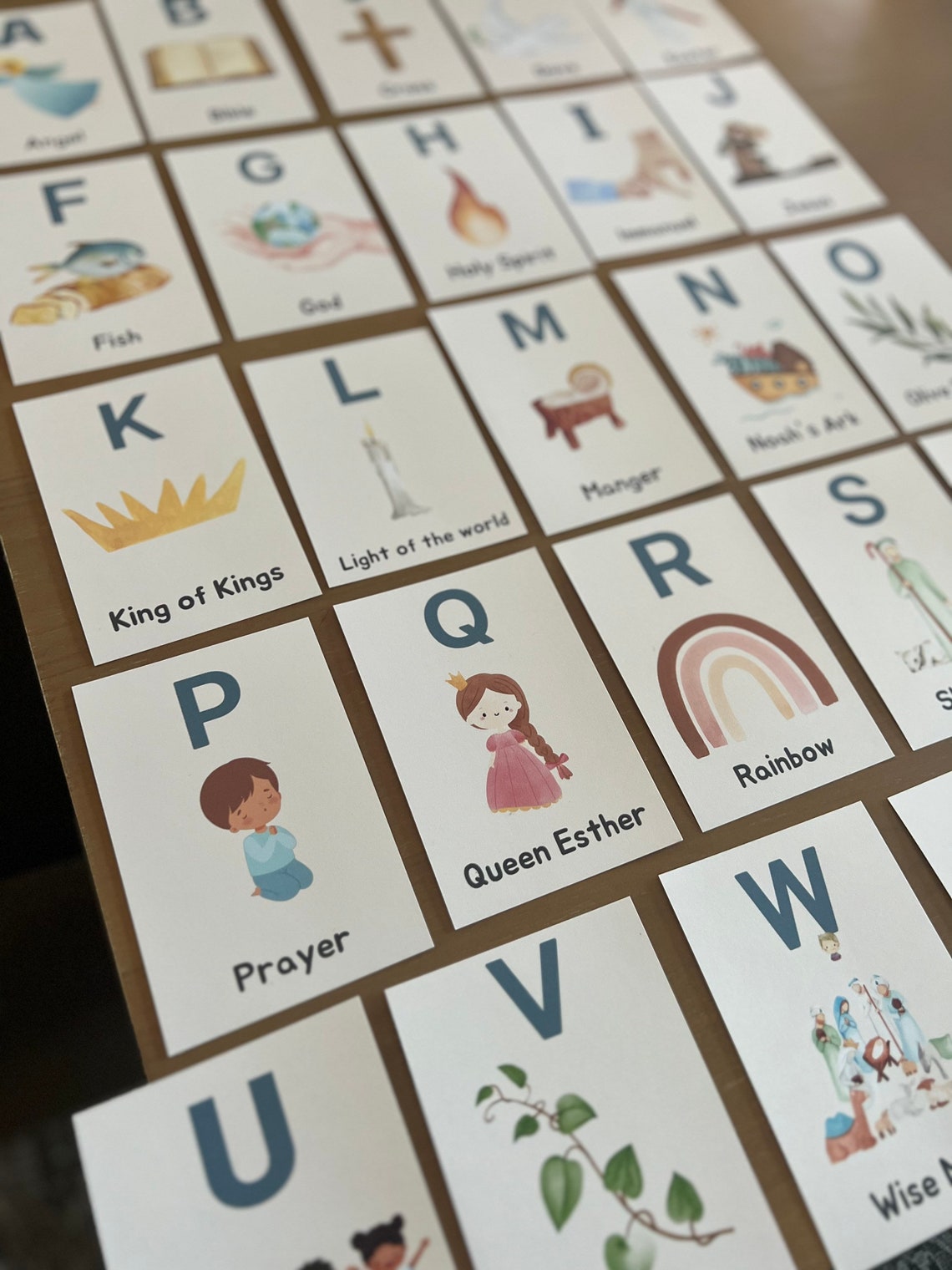 Bible Flashcards for Kids Homeschool Printables Easter Etsy