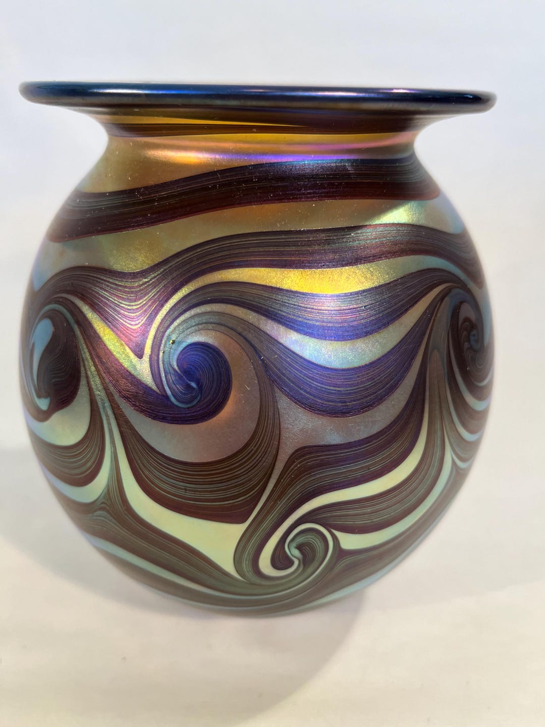 King Tut Vase Hand Blown Art Glass by Robert Eickholt - Etsy