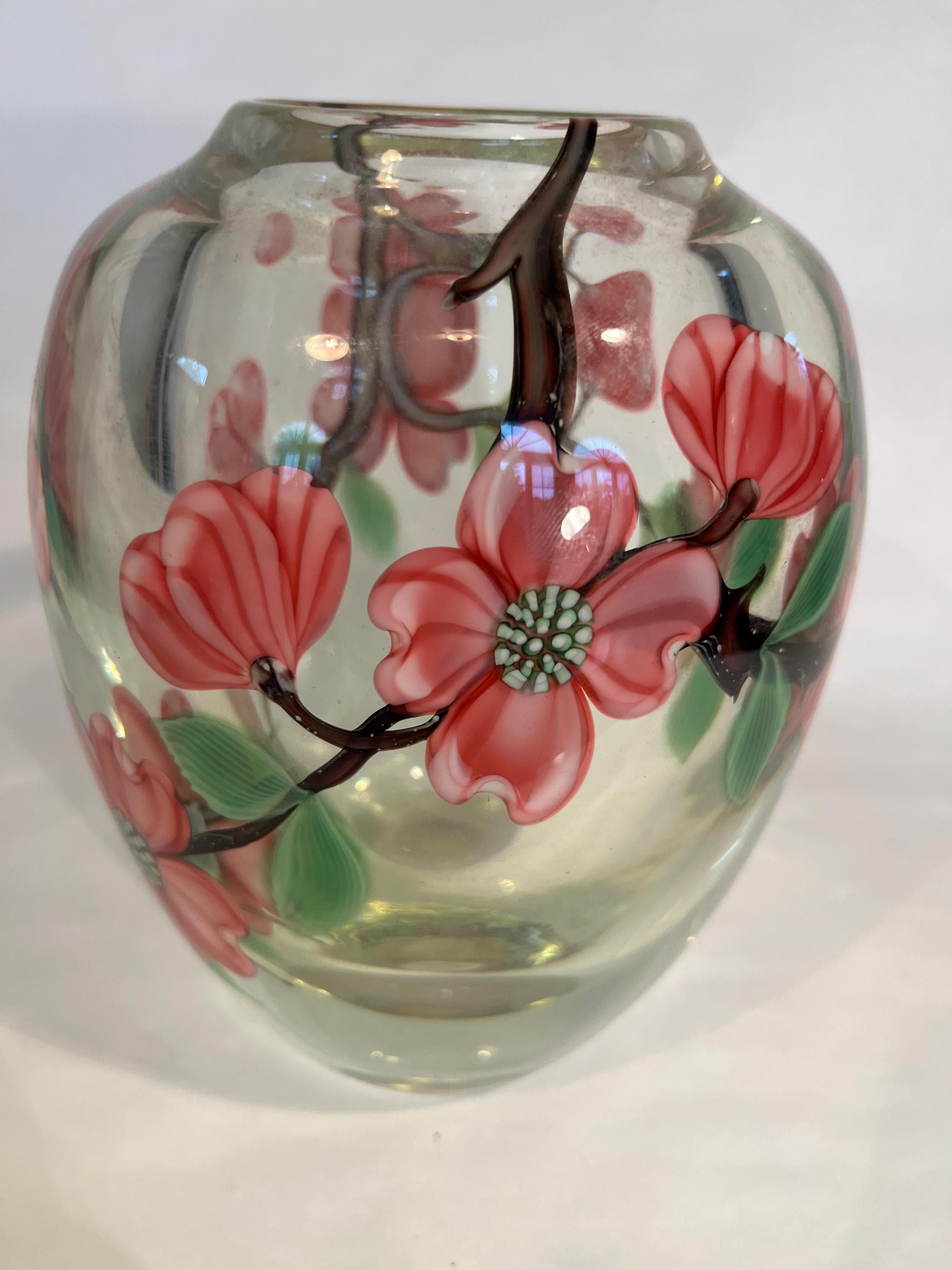 アメリカ　Orient & Flume Art Glass　フラワーベース Reserved for Mark - Large 13 1/2” Orient & Flume Art Glass