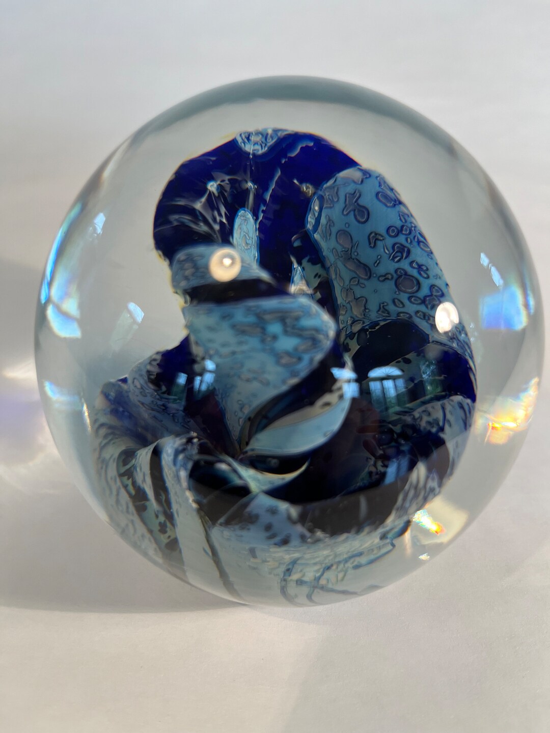 Orchid Paper Weight Hand Blown Art Glass by Robert Eickholt - Etsy
