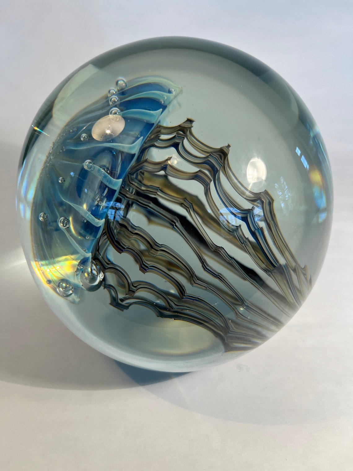 Jelly Fish Paper Weight Hand Blown Art Glass by Robert Eickholt - Etsy