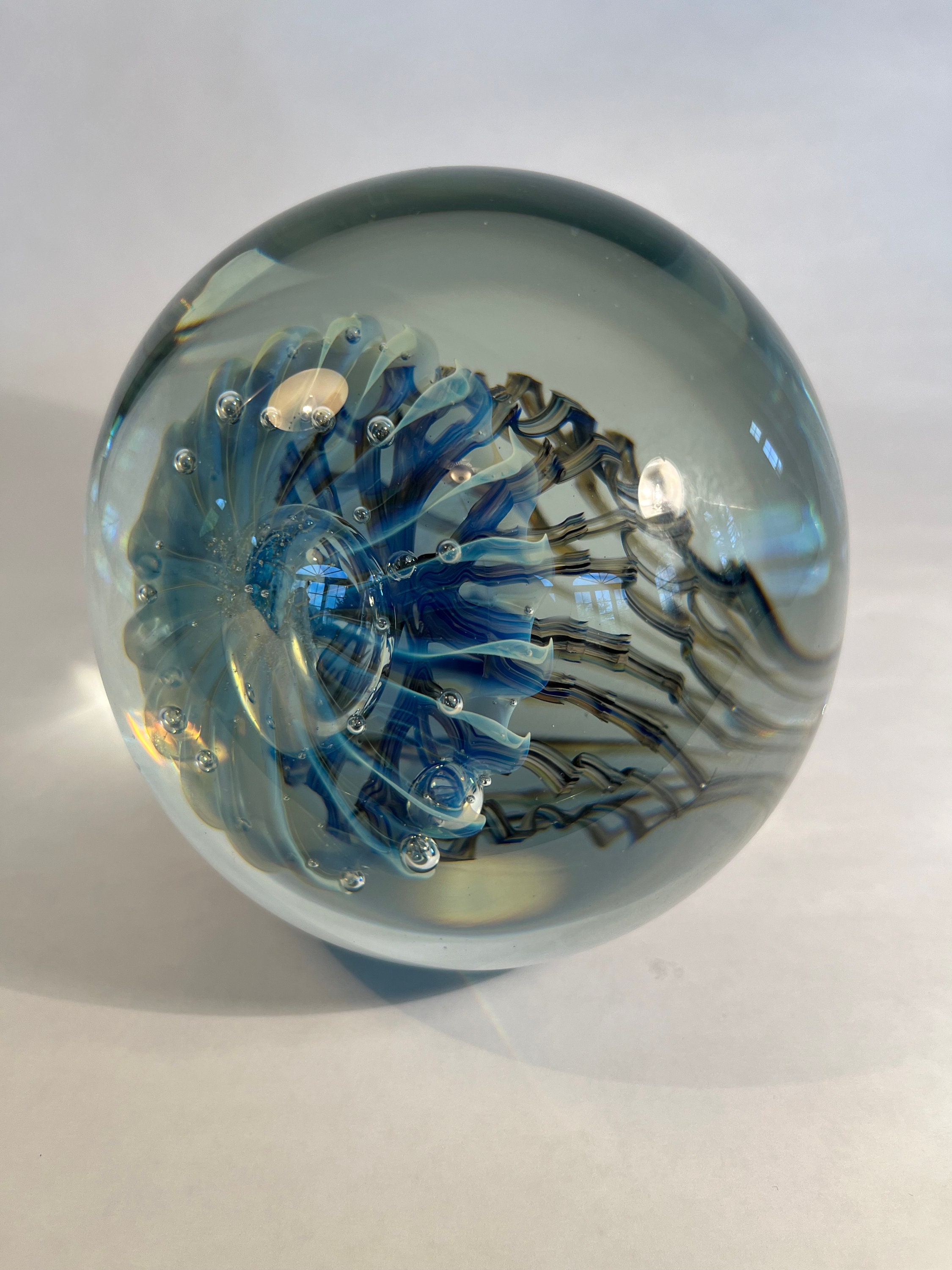 Jelly Fish Paper Weight Hand Blown Art Glass by Robert Eickholt - Etsy