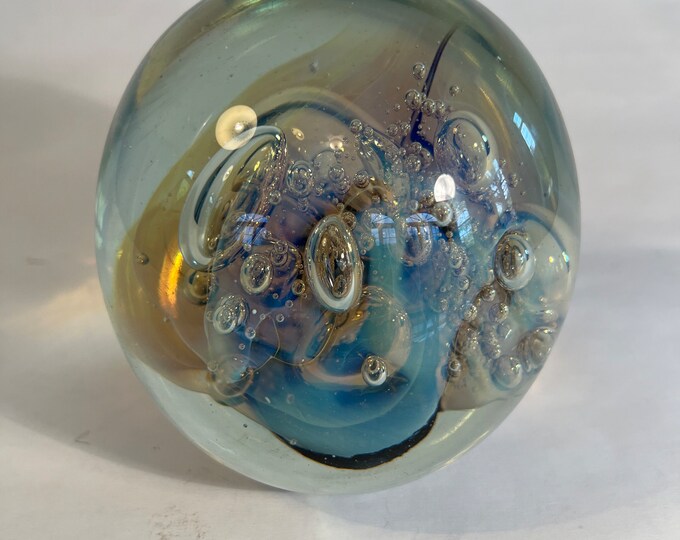 Galaxy Paper Weight Hand Blown Art Glass by Robert Eickholt - Etsy