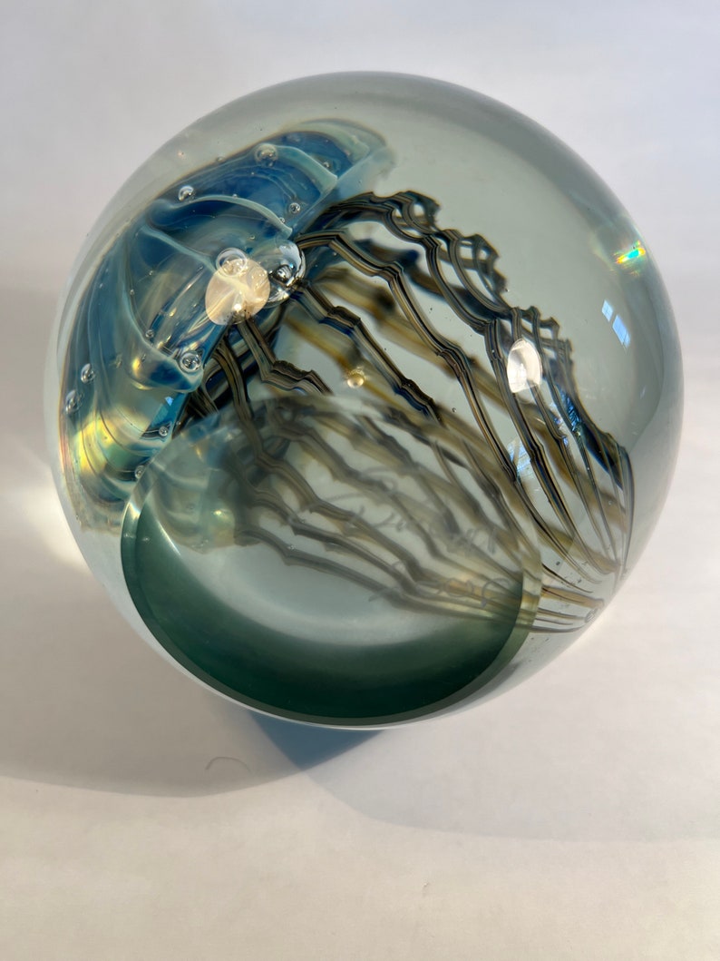 Jelly Fish Paper Weight Hand Blown Art Glass by Robert Eickholt - Etsy