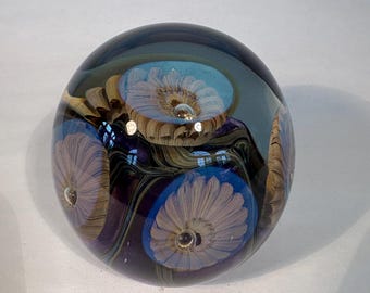 Seascape Paper Weight hand blown glass by Robert Eickholt