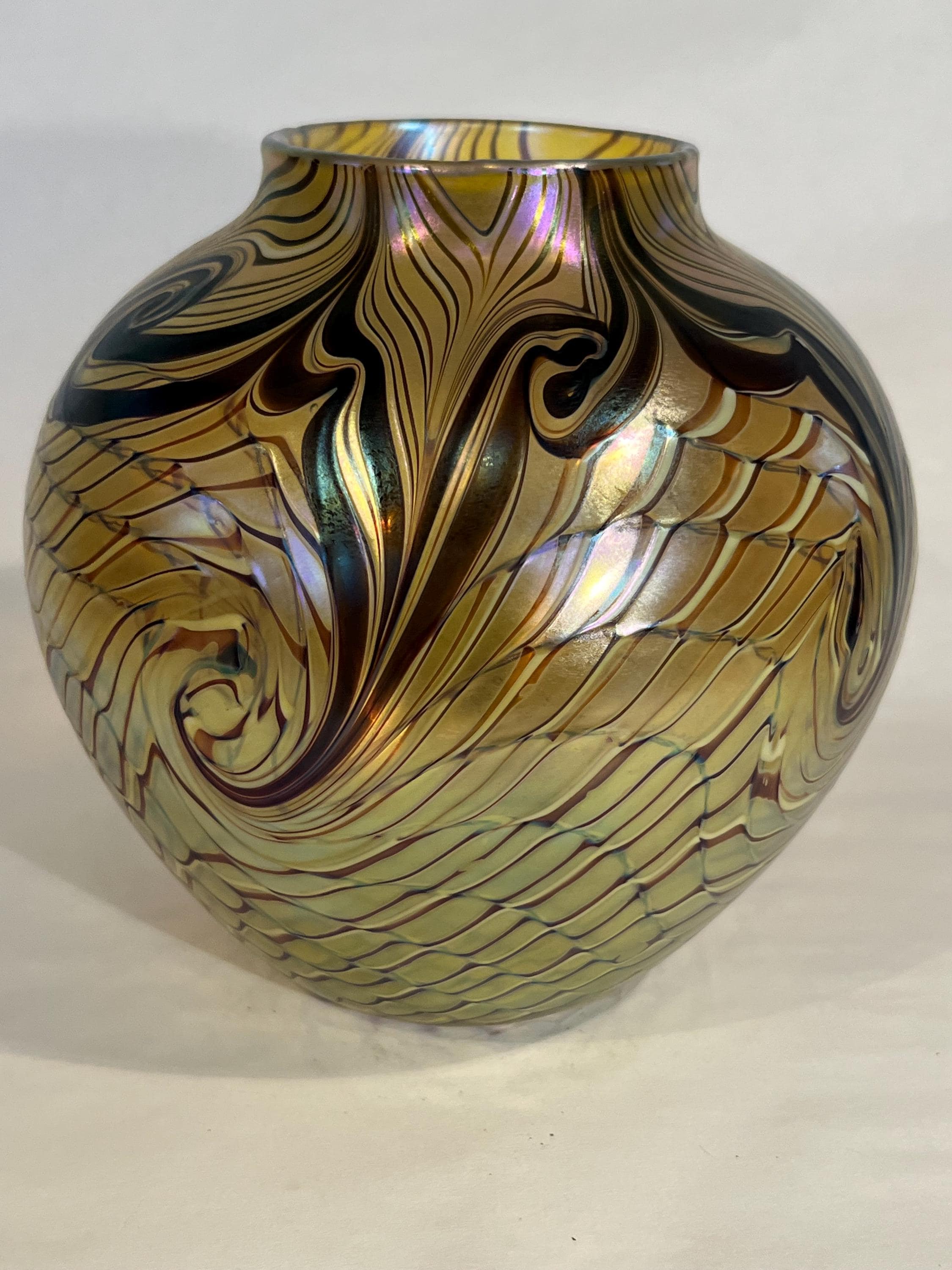 Reserved for Mark - Large 13 1/2” Orient & Flume Art Glass