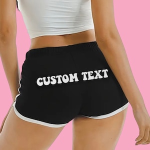 Custom Personalized Booty Shorts, Funny Naughty Gift, Sexy Booty