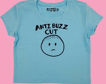 Anti Buzzcut Y2K Crop Top Baby Tee