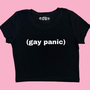 Gay Panic Crop Top: Y2K Kokette LGBTQ Pride Kleidung